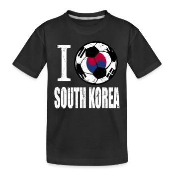Corée du Sud de football - T-shirt bio Premium Enfant - noir - Devant