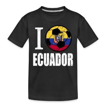 Équateur de football - T-shirt bio Premium Enfant - noir - Devant