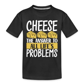 Amateurs de fromage Gouda - T-shirt bio Premium Enfant - noir - Devant