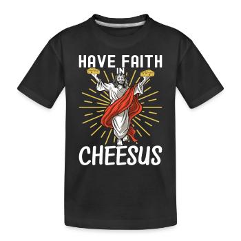 Amateurs de fromage Gouda - T-shirt bio Premium Enfant - noir - Devant