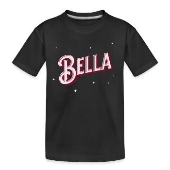 Bella Namen personalisiert - Kinder Premium Bio T-Shirt - Schwarz - Vorne