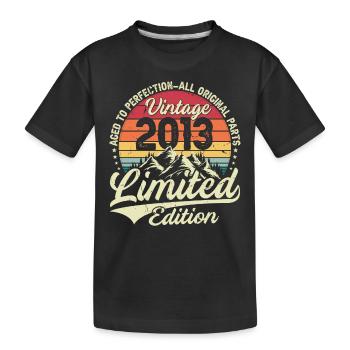 Jubiläum 2013 Jahrgang Jahrgang 2013 Jahrgang am besten - Kinder Premium Bio T-Shirt - Schwarz - Vorne