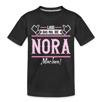 Nora Geschenkidee Geschenk Geburtstag - Kinder Premium Bio T-Shirt - Schwarz - Vorne