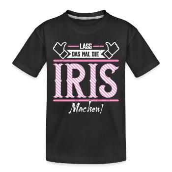 Iris Geschenkidee Geschenk Geburtstag - Kinder Premium Bio T-Shirt - Schwarz - Vorne
