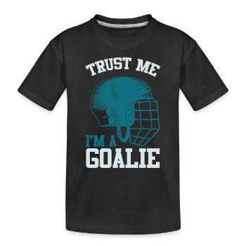 Ice Hockey Slogan - Kids' Premium Organic T-Shirt - black - Front