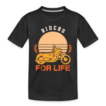 Motorcycle Riders - Kids' Premium Organic T-Shirt - black - Front