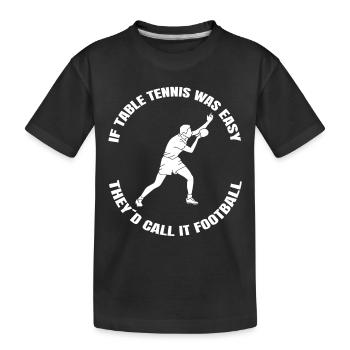 Table tennis player Table tennis bat Table tennis - Kids' Premium Organic T-Shirt - black - Front