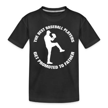 Baseballliebhaber Baseball Vater Baseballspiel Dad - Kinder Premium Bio T-Shirt - Schwarz - Vorne