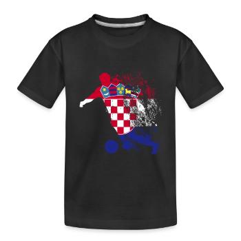 National team Croatia World Cup - Kids' Premium Organic T-Shirt - black - Front