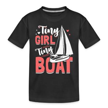 Petite fille École de voile petit bateau mer Baltique - T-shirt bio Premium Enfant - noir - Devant