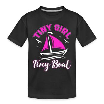 Petite fille École de voile petit bateau mer Baltique - T-shirt bio Premium Enfant - noir - Devant