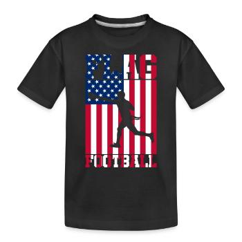 Flag Football USA joueur Drapeau américain - T-shirt bio Premium Enfant - noir - Devant