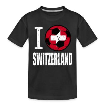 Football suisse - T-shirt bio Premium Enfant - noir - Devant