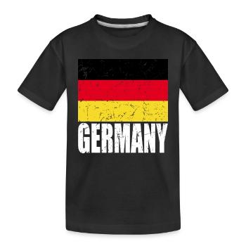 Germany Flag - Kids' Premium Organic T-Shirt - black - Front