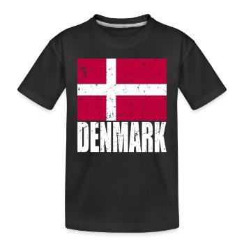Drapeau du Danemark - T-shirt bio Premium Enfant - noir - Devant