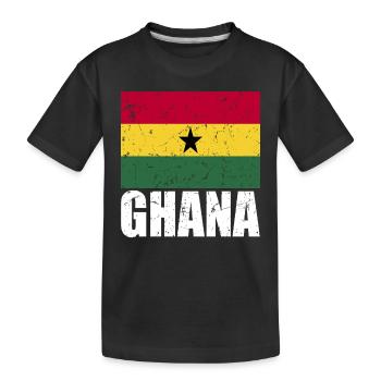 Drapeau du Ghana - T-shirt bio Premium Enfant - noir - Devant