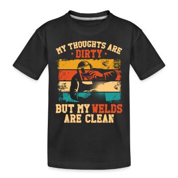 Welder Welding Vintage Retro My - Kids' Premium Organic T-Shirt - black - Front