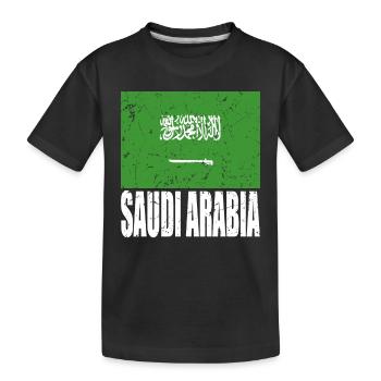 Drapeau de l’Arabie saoudite - T-shirt bio Premium Enfant - noir - Devant