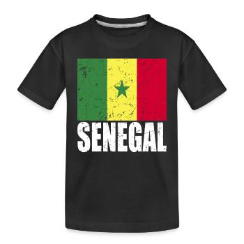 Drapeau du Sénégal - T-shirt bio Premium Enfant - noir - Devant