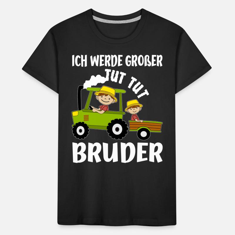 Ich Werde Großer Bruder Bauer & Traktor Idee Kinder Premium Bio T-Shirt