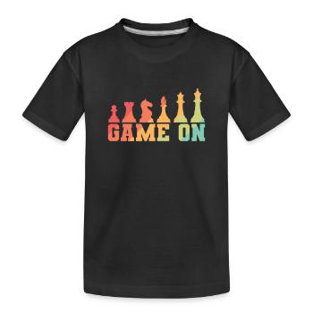 Jeu sur Chess Jeu de plateau casse-tête - T-shirt bio Premium Enfant - noir - Devant