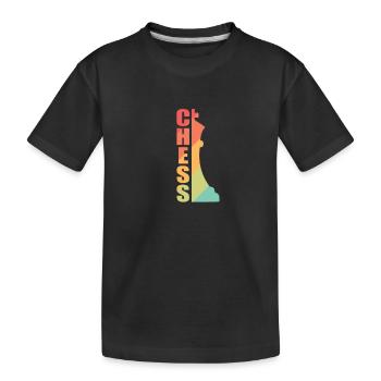 Chess König Schach Denksport Brettspiel - Kinder Premium Bio T-Shirt - Schwarz - Vorne