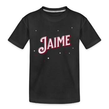 Prénom Jaime personnalisé - T-shirt bio Premium Enfant - noir - Devant