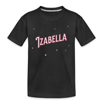 Izabella name personalized - Kids' Premium Organic T-Shirt - black - Front
