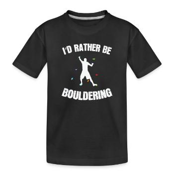 Je préfère faire de l’escalade de bloc - T-shirt bio Premium Enfant - noir - Devant