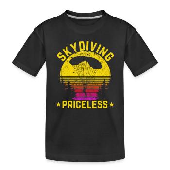 Fallschirmspringen Unbezahlbar Lustig Fallschirm - Kinder Premium Bio T-Shirt - Schwarz - Vorne
