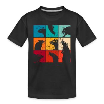 Ratten Geschenk Lustig Haustier Sprüche - Kinder Premium Bio T-Shirt - Schwarz - Vorne