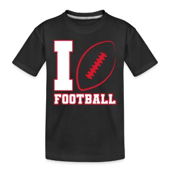 J’adore Football American Football USA - T-shirt bio Premium Enfant - noir - Devant