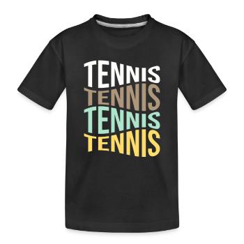 tennis - T-shirt bio Premium Enfant - noir - Devant
