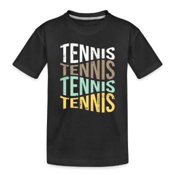 tennis - T-shirt bio Premium Enfant - noir - Devant