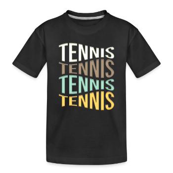 tennis - T-shirt bio Premium Enfant - noir - Devant