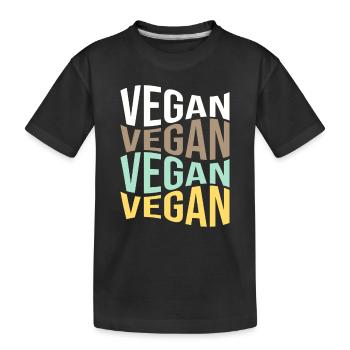 vegan - Kinder Premium Bio T-Shirt - Schwarz - Vorne
