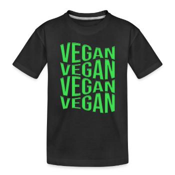 vegan - Kinder Premium Bio T-Shirt - Schwarz - Vorne