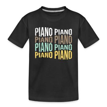 Piano - T-shirt bio Premium Enfant - noir - Devant