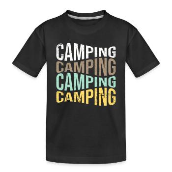 campen - Kinder Premium Bio T-Shirt - Schwarz - Vorne