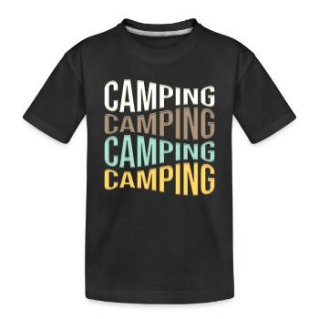 campen - Kinder Premium Bio T-Shirt - Schwarz - Vorne