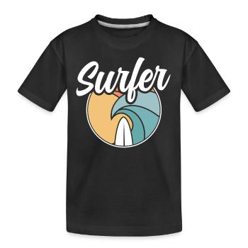 Surfer Planche de surf Surf - T-shirt bio Premium Enfant - noir - Devant
