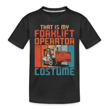 Certified Forklift Truck Operator - Kinder Premium Bio T-Shirt - Schwarz - Vorne