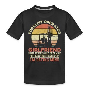Certified Forklift Truck Operator - Kinder Premium Bio T-Shirt - Schwarz - Vorne