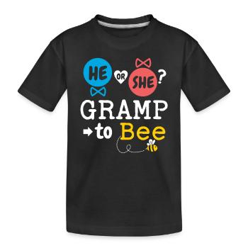Il ou elle Gramp à Bee sexe révéler bébé de la famille - T-shirt bio Premium Enfant - noir - Devant