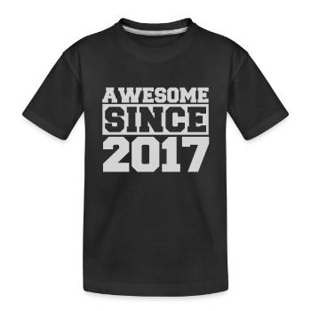 Awesome since 2017 - Kids' Premium Organic T-Shirt - black - Front