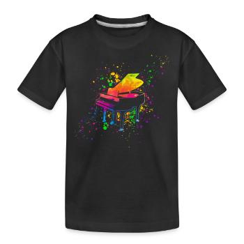 Piano, Pianiste - T-shirt bio Premium Enfant - noir - Devant