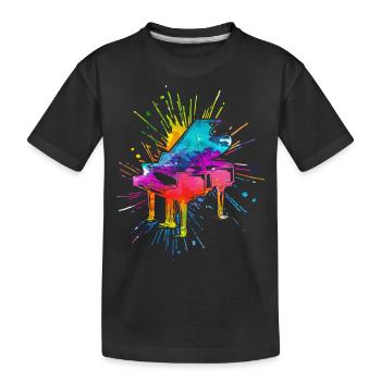 Piano, Pianiste - T-shirt bio Premium Enfant - noir - Devant