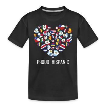 Proud Hispanic - Kids' Premium Organic T-Shirt - black - Front