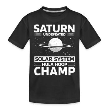 Saturne Planète, Planètes, Univers - T-shirt bio Premium Enfant - noir - Devant