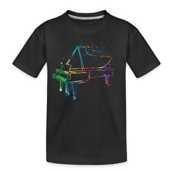 Piano, Pianiste - T-shirt bio Premium Enfant - noir - Devant